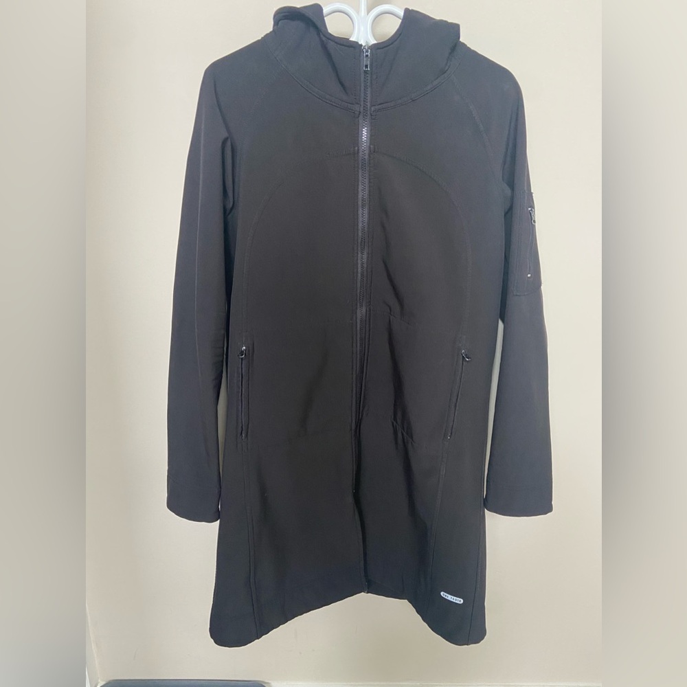 ONE TOOTH Yoga Classic Black Hoodie Long Coat | M